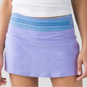 Lululemon Pace Rival Skirt with Bike Shorts Purple/Blue Size 10 Swift Lycra💎EUC